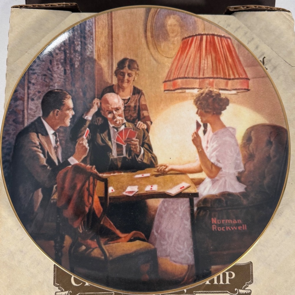 Knowles Collector Plate 8.5in Norman Rockwell Light Campaign 15579E